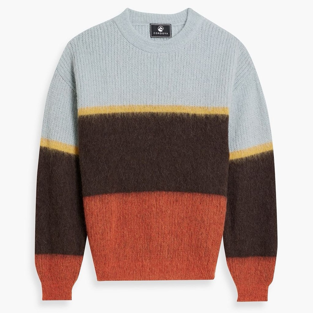 Cordova Arosa Striped Knitted Sweater in Chocolate